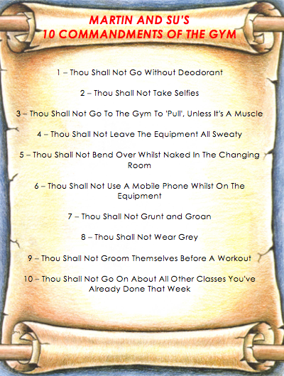 Commandments Of The Gym