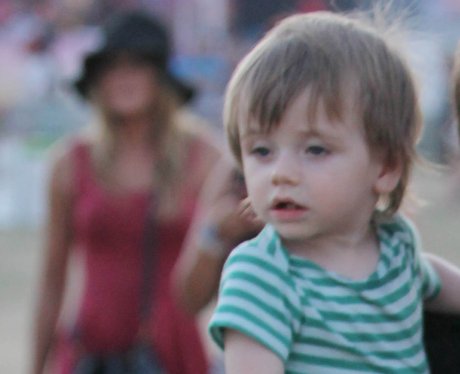 Alicia Silverstone with husband and son Bear Blu at Coachella
