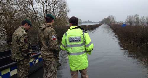 Army see floods in Somerset