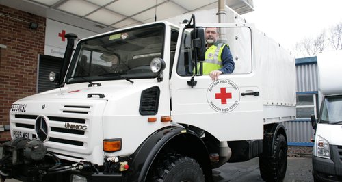 Red Cross vehicle for Somerset floods