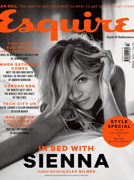 Sienna Miller on the cover of Esquire Magazine