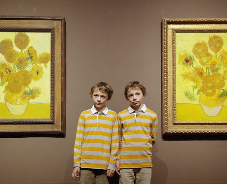 boys in yellow by the sunflowers by van gogh