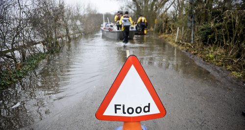 Floods Muchelney Somerset