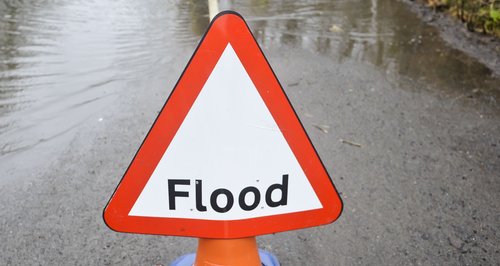 Floods Muchelney Somerset