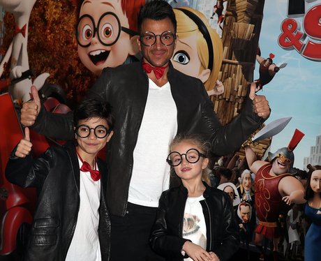Peter Andre with his children at film premiere