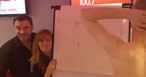 life drawing model and drawing and presenters