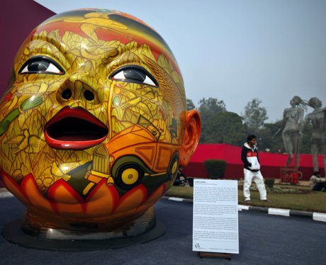 giant sculpture of head