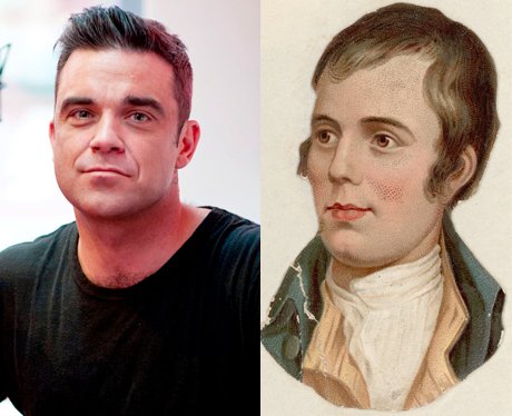 Robbie Williams/ Robert Bruns Split Picture