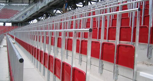 Rail Seats for safe standing at football matches