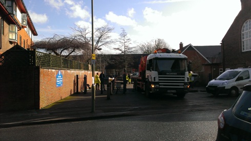 St Bede School Winchester flooding