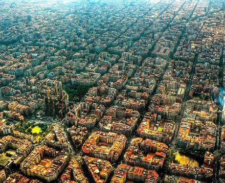 arial view of barcelona