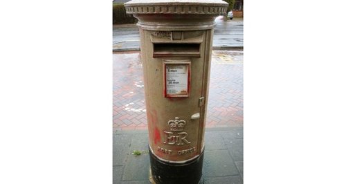 Badly painted postbox