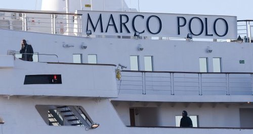 The Marco Polo at Tilbury docks after a man died 