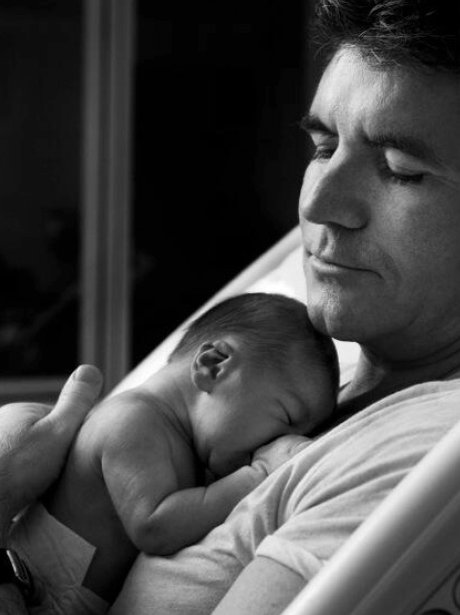 Simon Cowell with new baby boy Eric