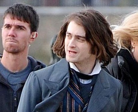 Daniel Radcliffe on set