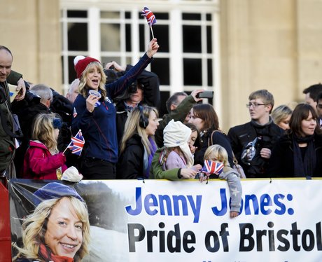 Jenny Jones Arrives On Open-Top Bus