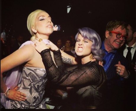 Lady Gaga, Kelly Osbourne and Elton John