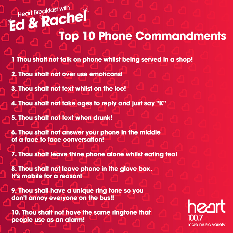 10 phone commandments