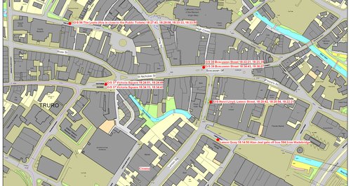 Police reveal map of last known movements