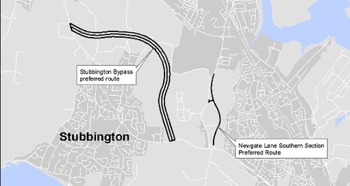 Stubbington Bypass preffered route