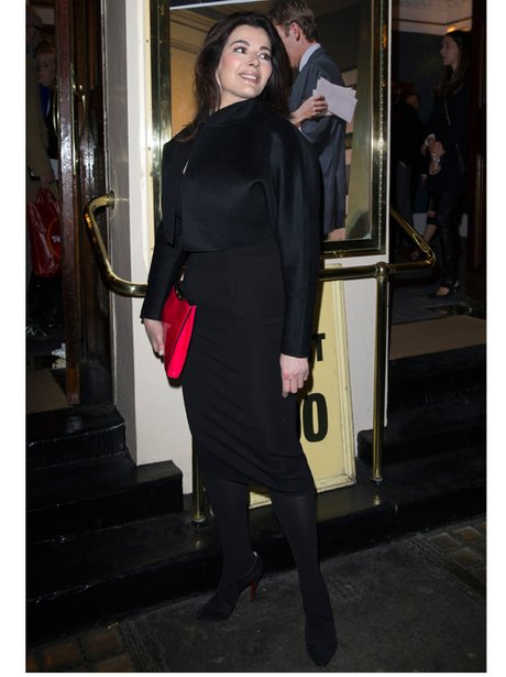 Best: Nigella Lawson with a neon pink clutch bag. - Best And Worst ...