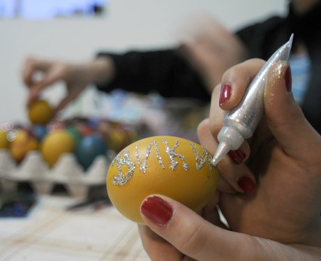 Painting an Easter egg
