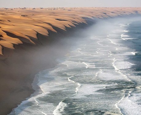 Namib desert touching the sea