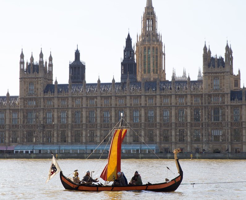 viking boat on the thames