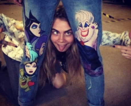 Cara Delevigne pulling a funny face