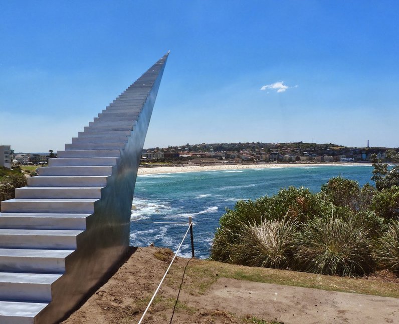 stairs sculpture in bondi beach