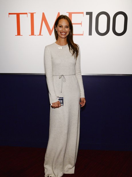 Christy Turlington arrives at the Time 100 Gala at New York City's