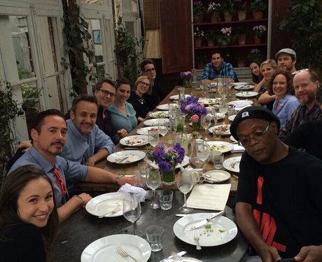 Robert Downey Jr and friends dinner