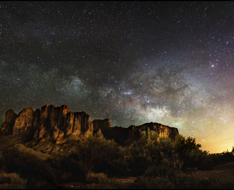 The night sky in the desert