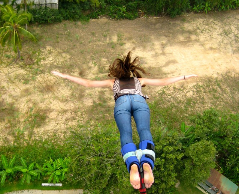 A bungee jumper