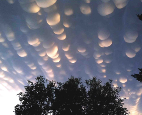 Odd cloud shapes