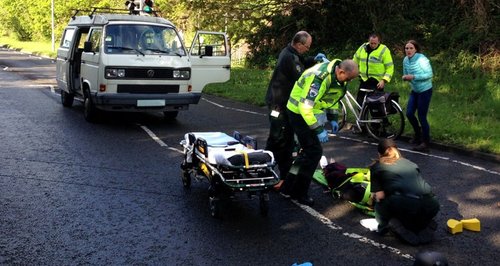 scene of cycle accident in Poole