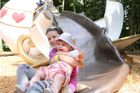 Children on slide