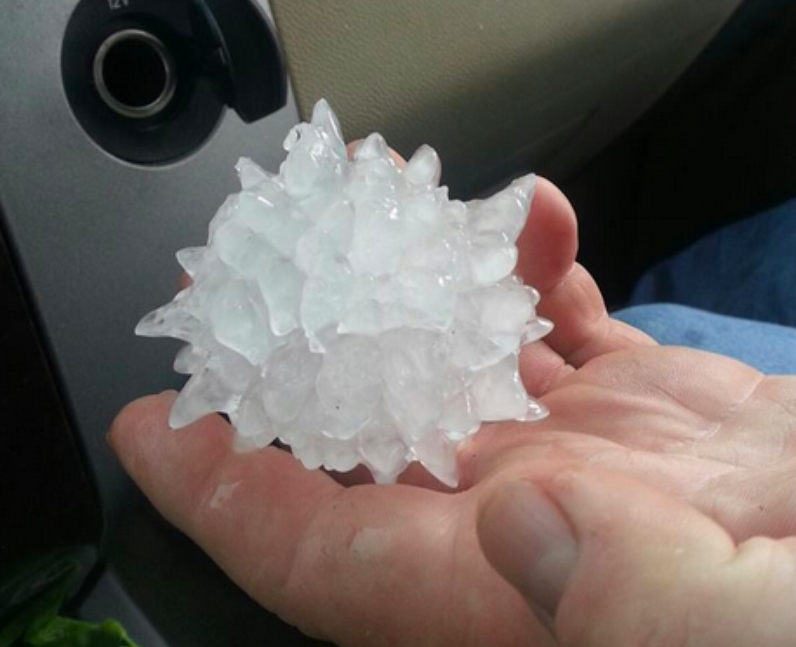 A giant hail stone