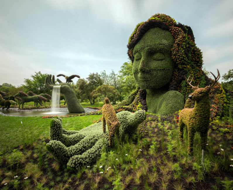 A garden sculpture 