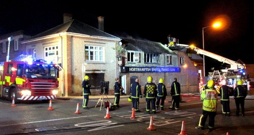 fire disused pub Northampton