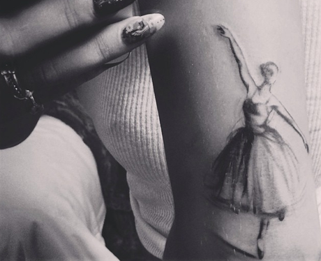 Rita Ora's ballerina tattoo
