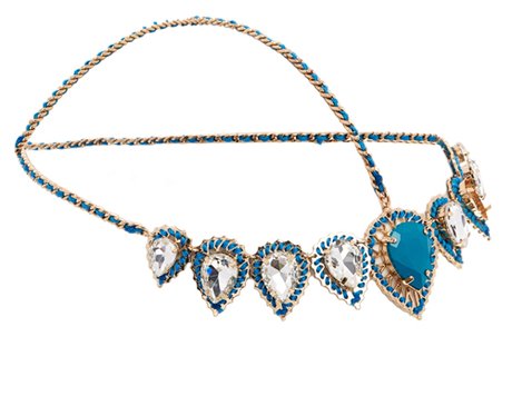 River Island Juicy Blue Stone & Thread Headband