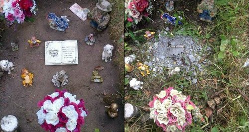 Norwich Grave Trashed