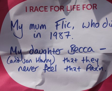 Race for Life Gloucester- The Messages 2014