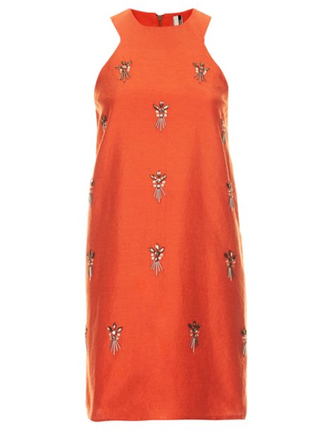 Topshop Embellished A-Line Dress