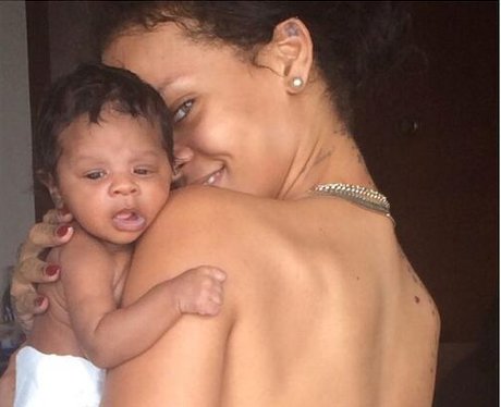 Rihanna holding her niece