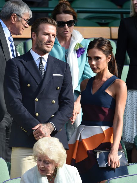 David and Victoria Beckham at Wimbledon