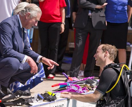 Prince William scuba dives in London.