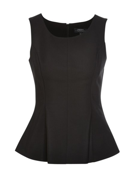 Matalan Black Peplum Top, £14 - Drop A Dress Size With A Slimming ...