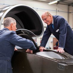 Prince Phillip at Bloodhound Project Bristol